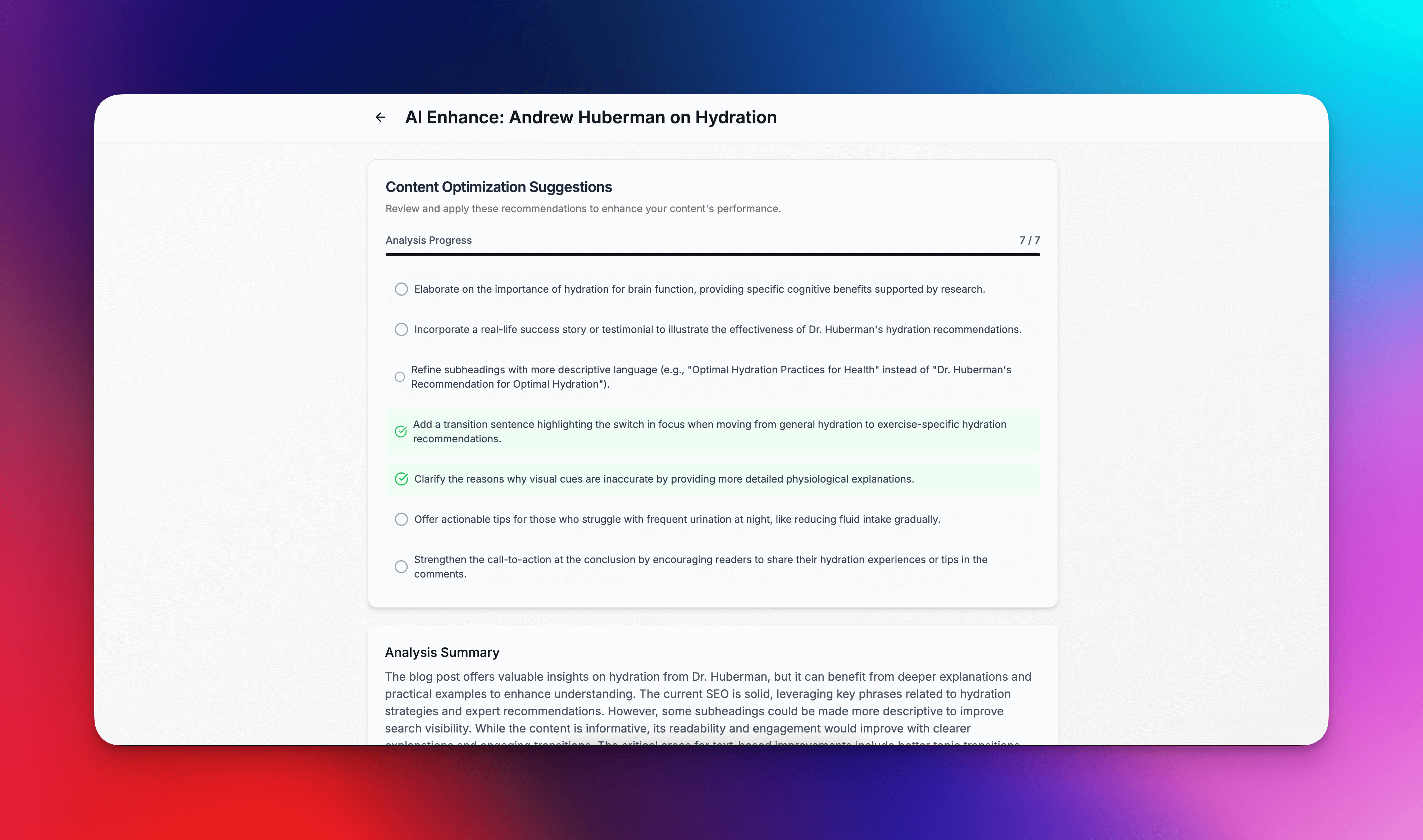 ContentUAV Dashboard Preview